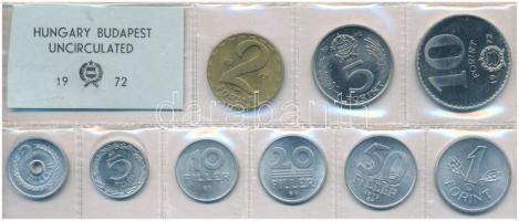 1972. 2f-10Ft (9xklf) érmés forgalmi sor fóliatokban T:1 2Ft-on kis patina 
Adamo FO5
