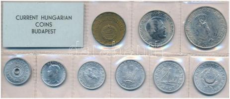 1973. 2f-10Ft (9xklf) érmés forgalmi sor fóliatokban T:1 2Ft-on kis patina 
Adamo FO6