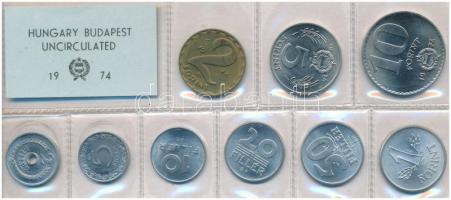 1974. 2f-10Ft (9xklf) érmés forgalmi sor fóliatokban T:1 Adamo FO7