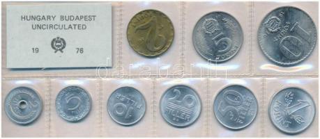 1976. 2f-10Ft (9xklf) érmés forgalmi sor fóliatokban T:1 Adamo FO9