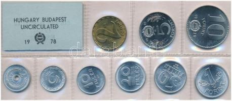 1978. 2f-10Ft (9xklf) érmés forgalmi sor fóliatokban T:1 Adamo FO11