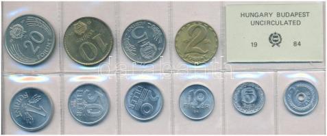 1984. 2f-20Ft (10xklf) érmés forgalmi sor fóliatokban T:1 Adamo FO17