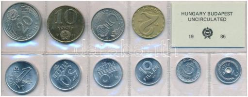1985. 2f-20Ft (10xklf) érmés forgalmi sor fóliatokban T:1 Adamo FO18