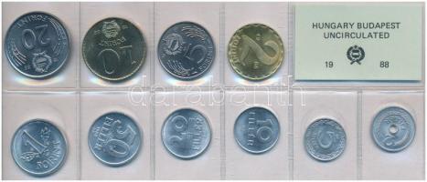 1988. 2f-20Ft (10xklf) érmés forgalmi sor fóliatokban T:1 Adamo FO21