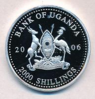 Uganda 2006. 2000Sh Ag "A labdarúgás halhatatlanjainak csarnoka - Olaszország 1990-es évek / Fr...