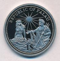 Palau 1994. 1$ Cu-Ni "Tengeri élet védelme - Neptun és sellő" multicolor T:PP Palau 1994. ...