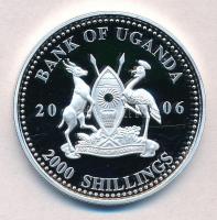 Uganda 2006. 2000Sh Ag "A labdarúgás halhatatlanjainak csarnoka - Brazília 1960-as évek / Pelé&...
