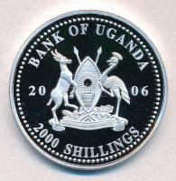 Uganda 2006. 2000Sh Ag "A labdarúgás halhatatlanjainak csarnoka - Franciaország 1990-es évek / ...