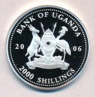 Uganda 2006. 2000Sh Ag "A labdarúgás halhatatlanjainak csarnoka - Németország 1980-as évek / Lo...