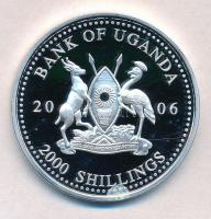 Uganda 2006. 2000Sh Ag "A labdarúgás halhatatlanjainak csarnoka - Franciaország 1980-as évek / ...