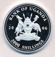Uganda 2006. 2000Sh Ag "A labdarúgás halhatatlanjainak csarnoka - Németország 1970-es évek / Fr...