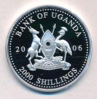 Uganda 2006. 2000Sh Ag "A labdarúgás halhatatlanjainak csarnoka - Anglia 2000-es évek / David B...