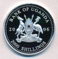 Uganda 2006. 2000Sh Ag "A labdarúgás halhatatlanjainak csarnoka - Anglia 1980-as évek / Gary Li...