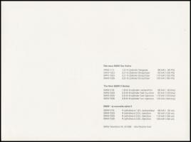 cca 1972-1981 BMW 5-ös sorozat, reklámfotók, hátoldalon leírással, 3 db17,5×23,5 cm