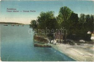 Komárom, Komárno; Duna részlet, háttérben hajómalom. L. H. Pannonia 1916. / Danube boat mills (EK)