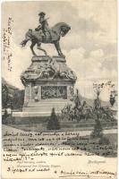 Budapest I. Várkert, Savoyai Jenő főherceg szobor. Divald Károly 619. sz. (EK)