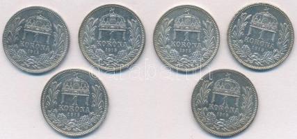 1915KB 1K Ag "Ferenc József" (6xk) T:2 felszíni karcok