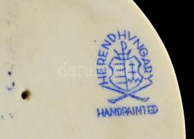 Herendi porcelán puttó, kézzel festett, jelzett, hibátlan, m: 18 cm