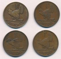 Írország 1928-1937. 1p Br (4xklf) T:2,2- Ireland 1928-1937. 1 Penny Br (4xdiff) C:XF,VF
