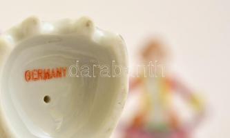 Német táncoló figurák, 2 db, kézzel festett, jelzett, hibátlan, m: 10,5 cm