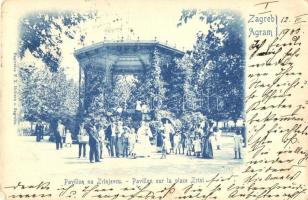 1900 Zagreb, Zágráb, Agram; Pavillon na Zrinjevcu / Pavillon sur la place Zrini / Zrínyi pavilon / pavilion (EK)