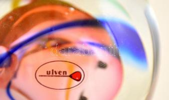 Ulven üveg alma, többrétegű, hibátlan, eredeti dobozában, m: 8,5 cm