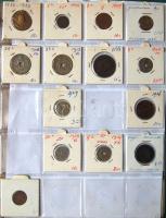 Jó világgyűjtemény 297db régi és új, sok tengerentúl és svájci 2db éremtartóban