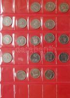 Jó világgyűjtemény 297db régi és új, sok tengerentúl és svájci 2db éremtartóban