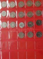 Jó világgyűjtemény 297db régi és új, sok tengerentúl és svájci 2db éremtartóban