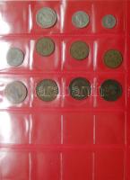 Jó világgyűjtemény 297db régi és új, sok tengerentúl és svájci 2db éremtartóban