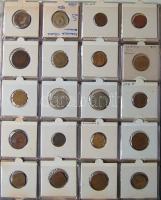 Jó világgyűjtemény 509db régi és új, sok tengerentúlon 2db éremtartóban