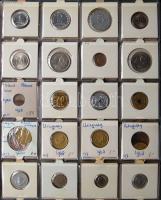 Jó világgyűjtemény 509db régi és új, sok tengerentúlon 2db éremtartóban