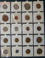 Jó világgyűjtemény 509db régi és új, sok tengerentúlon 2db éremtartóban