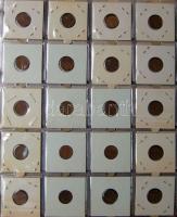 Jó világgyűjtemény 509db régi és új, sok tengerentúlon 2db éremtartóban