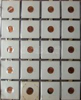 Jó világgyűjtemény 509db régi és új, sok tengerentúlon 2db éremtartóban