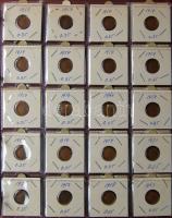 Jó világgyűjtemény 509db régi és új, sok tengerentúlon 2db éremtartóban