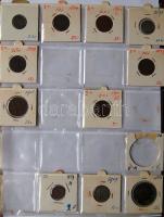 Jó világgyűjtemény 618db régi és új, sok tengerentúlon 3db éremtartóban