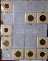 Jó világgyűjtemény 618db régi és új, sok tengerentúlon 3db éremtartóban