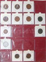 Jó világgyűjtemény 618db régi és új, sok tengerentúlon 3db éremtartóban