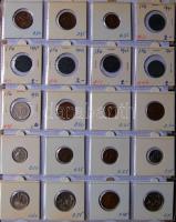 Jó világgyűjtemény 618db régi és új, sok tengerentúlon 3db éremtartóban