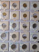 Jó világgyűjtemény 618db régi és új, sok tengerentúlon 3db éremtartóban