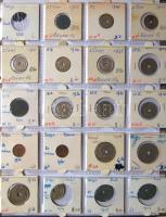 Jó világgyűjtemény 618db régi és új, sok tengerentúlon 3db éremtartóban
