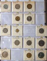 Jó világgyűjtemény 618db régi és új, sok tengerentúlon 3db éremtartóban