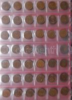 Jó világgyűjtemény 618db régi és új, sok tengerentúlon 3db éremtartóban