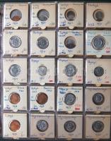 Jó világgyűjtemény 433db régi és új, sok tengerentúlon 2db éremtartóban
