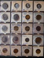 Jó világgyűjtemény 433db régi és új, sok tengerentúlon 2db éremtartóban