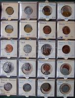 Jó világgyűjtemény 433db régi és új, sok tengerentúlon 2db éremtartóban