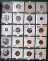 Jó világgyűjtemény 433db régi és új, sok tengerentúlon 2db éremtartóban