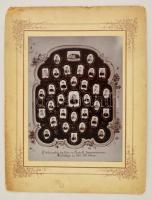 1901-1902 Békéscsabai Ág. Hitv. Ev. Rudolf Főgimnázium VIII. osztályának az 1901-1902. évben, fotó kartonon, a karton kopottas, 22x16 cm.