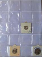 Jó világgyűjtemény 595db régi és új, sok tengerentúlon 2db éremtartóban